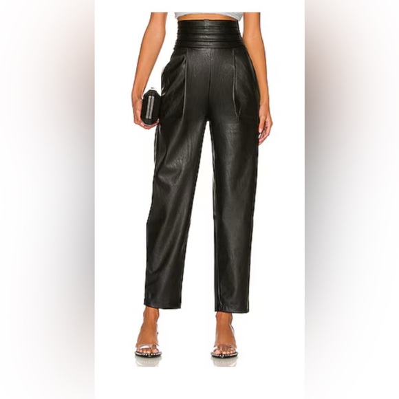 NONCHALANT LABEL Phoenix Vegan Leather Tuxedo
Pant in Black Size Medium - Picture 1 of 10